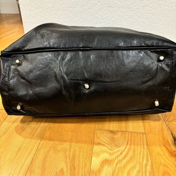 Emporio Armani Black Leather Bowler Tote - Picture 7 of 9